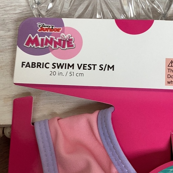 Bestway pink Disney Minnie Mouse life jacket. Size S/M. Up to 40 pounds - Picture 7 of 9